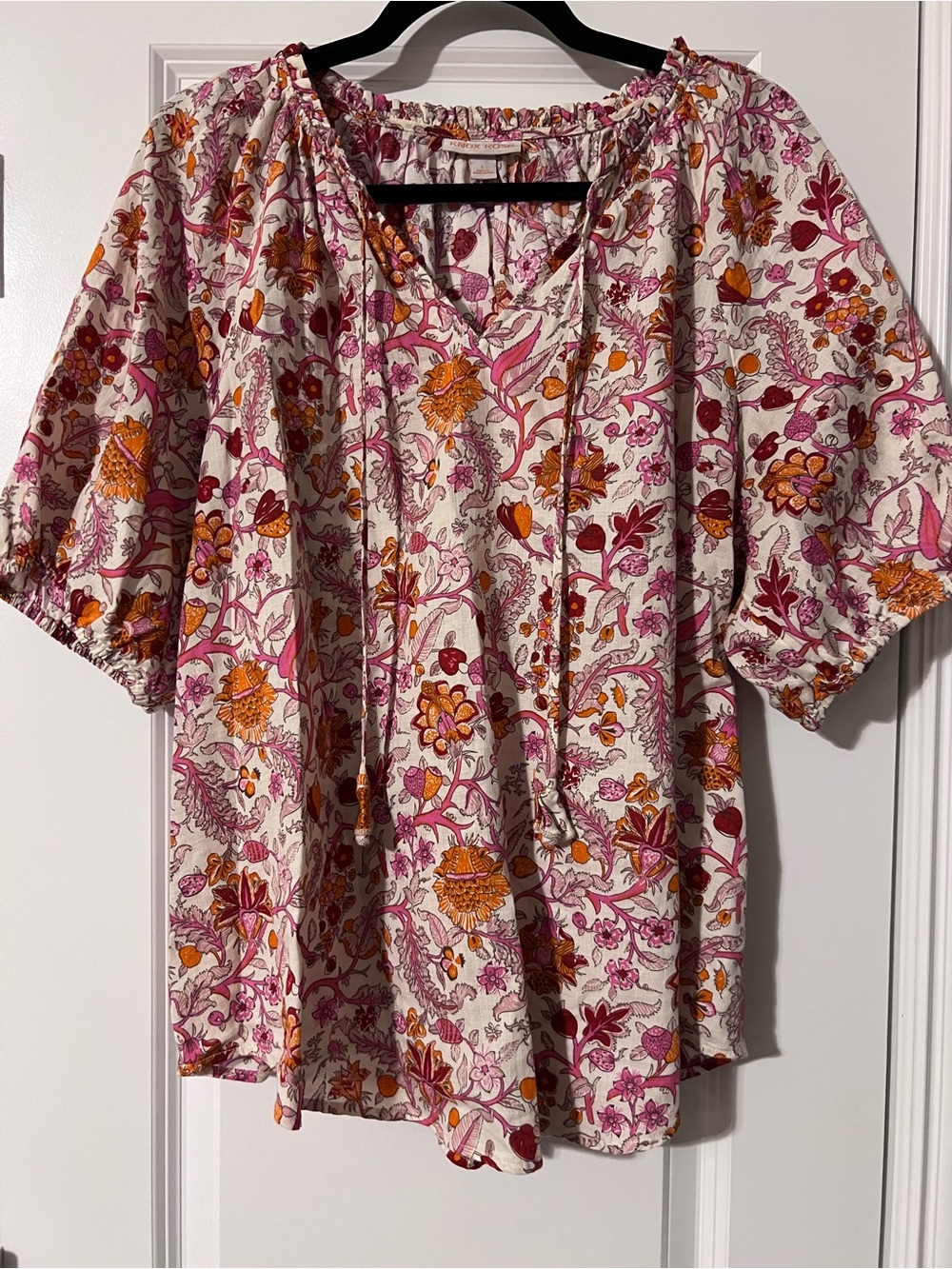 Floral Peasant Top